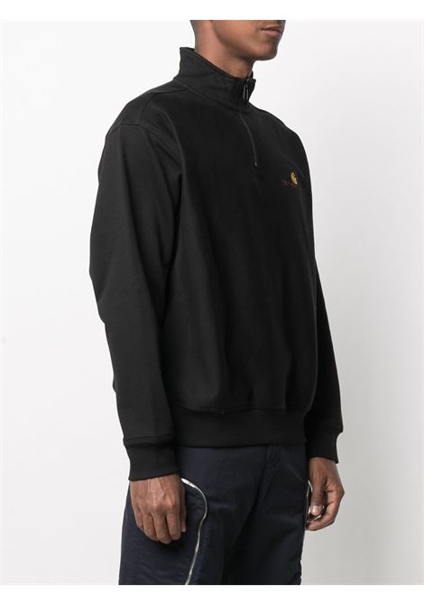 half zip american script sweatshirt man black CARHARTT WIP | I02701489.XX